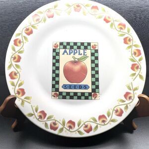 Emerald Collection~ China ~10.5” Apple Checkered Dinner Plate